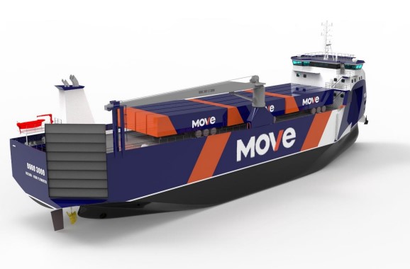 methanol-capable roll-on, roll-off vessel