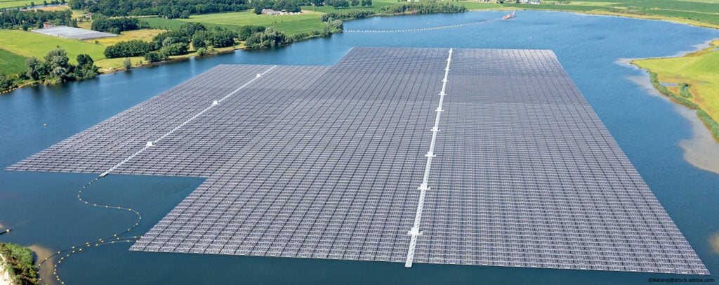 Illustration/Floating solar power plant (Courtesy of DNV)
