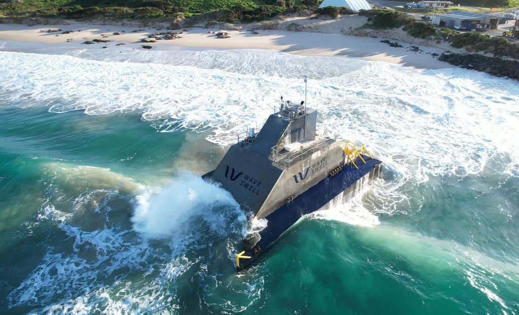 Wave Swell Energy’s UniWave200 wave energy prototype (Courtesy of Wave Swell Energy)