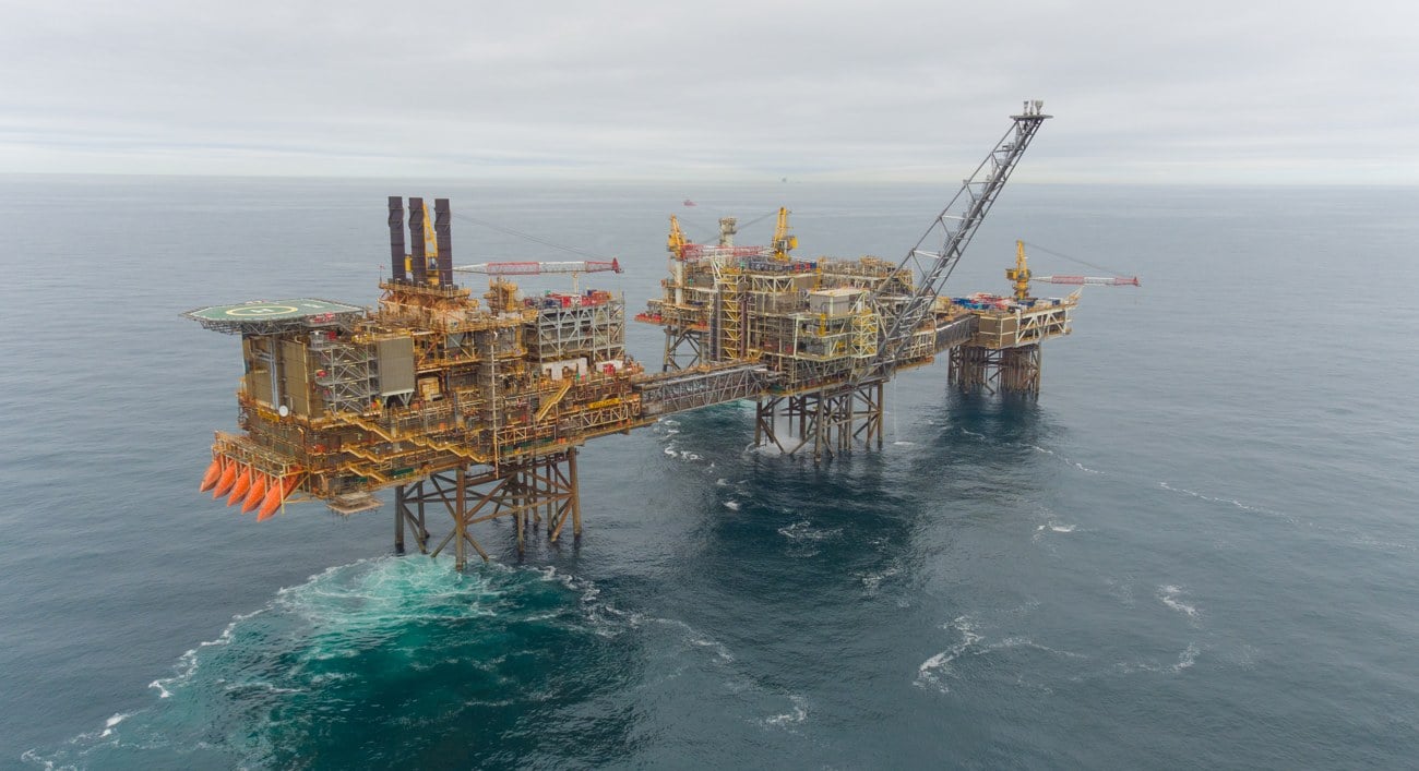 Buzzard oil & gas field in the UK North Sea