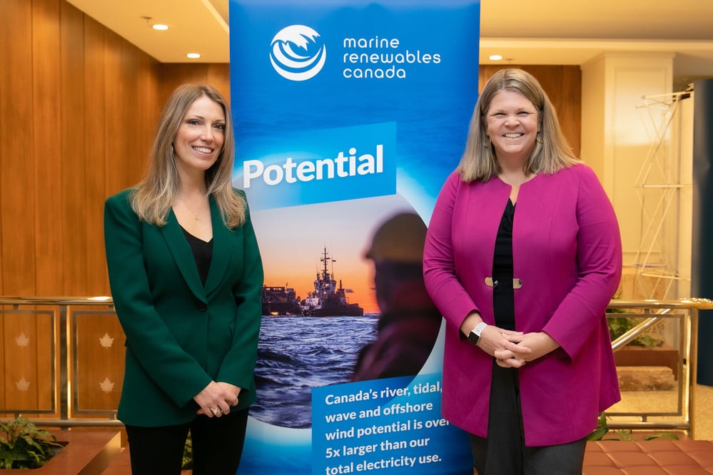 L to R: Elisa Obermann; Kendra MacDonald (Courtesy of Marine Renewables Canada)