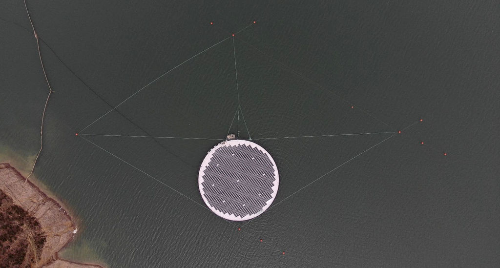 Illustration/Ocean Sun’s floating solar unit in Albania (Courtesy of Ocean Sun)