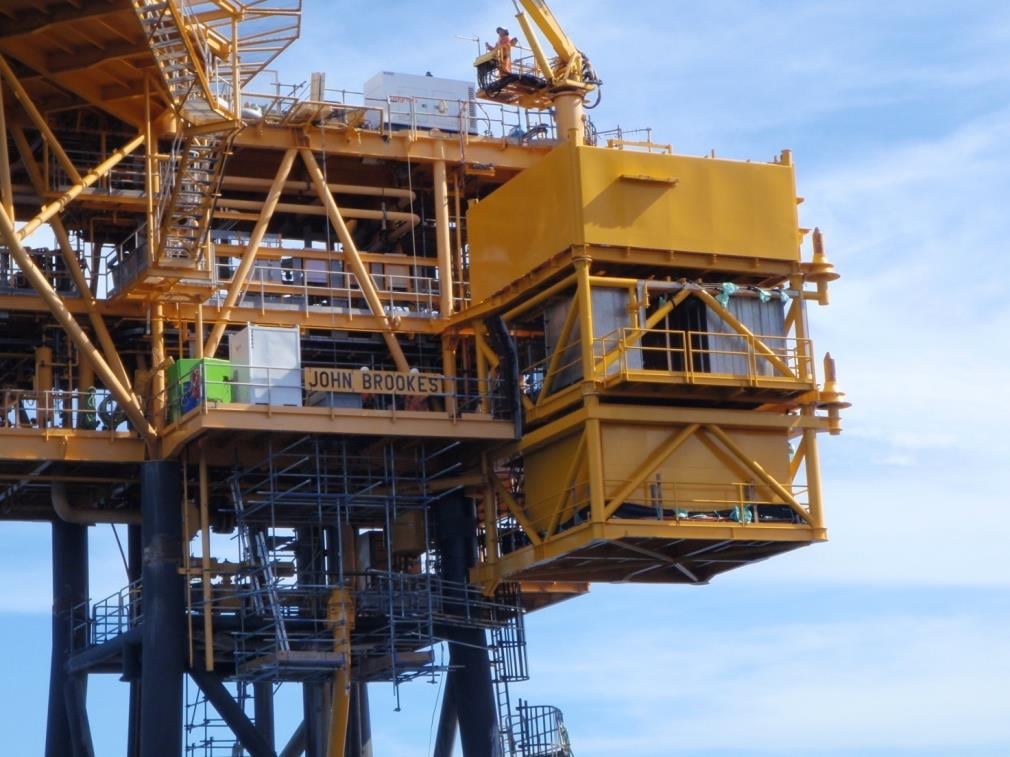 Offshore platform shut in following gas leak