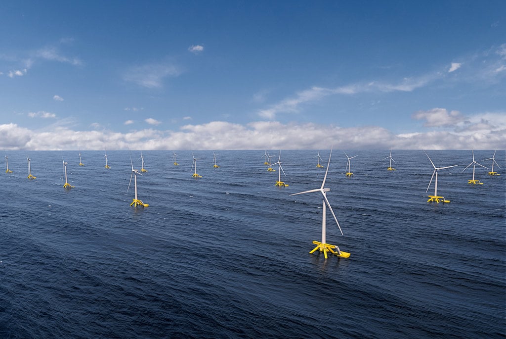 MPS’ hybrid farm featuring offshore wind and wave energy technologies (Courtesy of MPS)