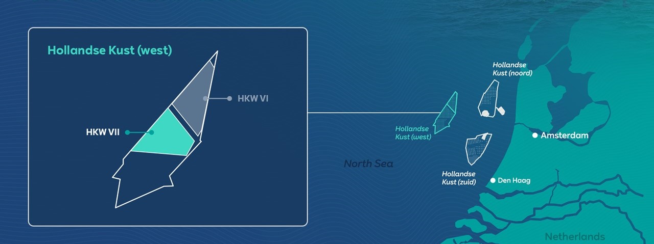 An image showing location of the Hollandse Kust West VII site