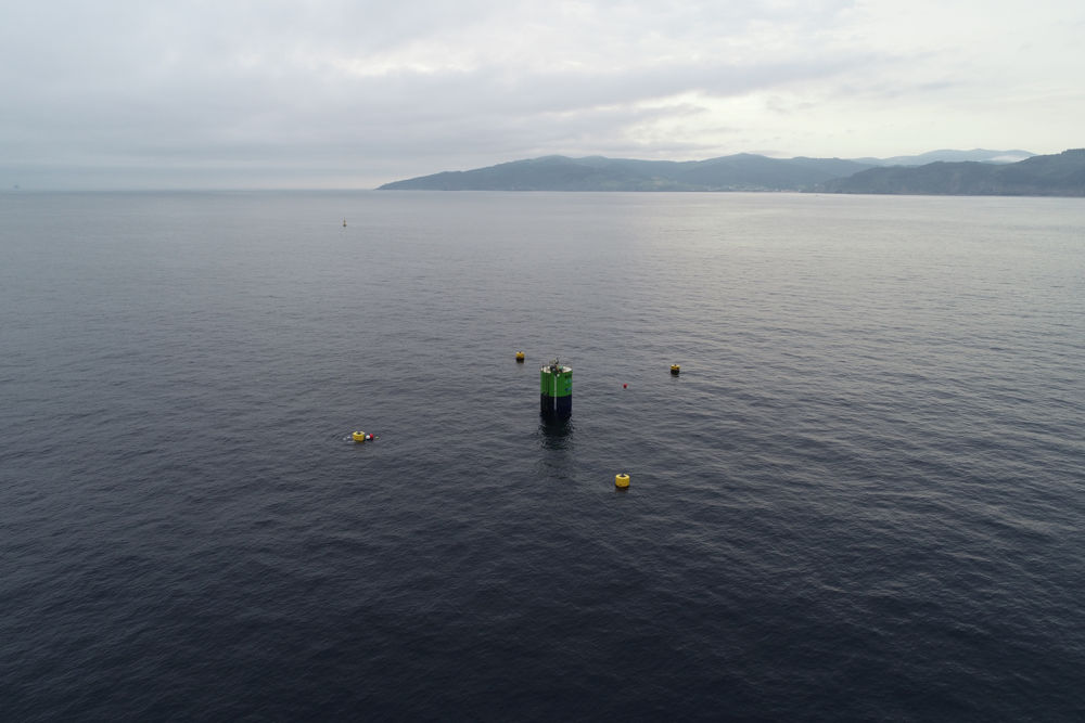 Illustration/Marmok-A5 wave energy device deployed off Basque Country (Courtesy of Ente Vasco de la Energia)