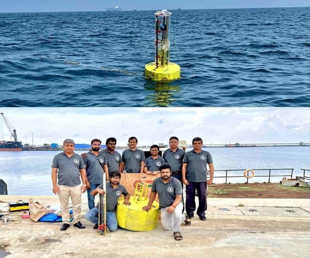 IIT Madras team with wave energy buoy (Courtesy of IIT Madras)