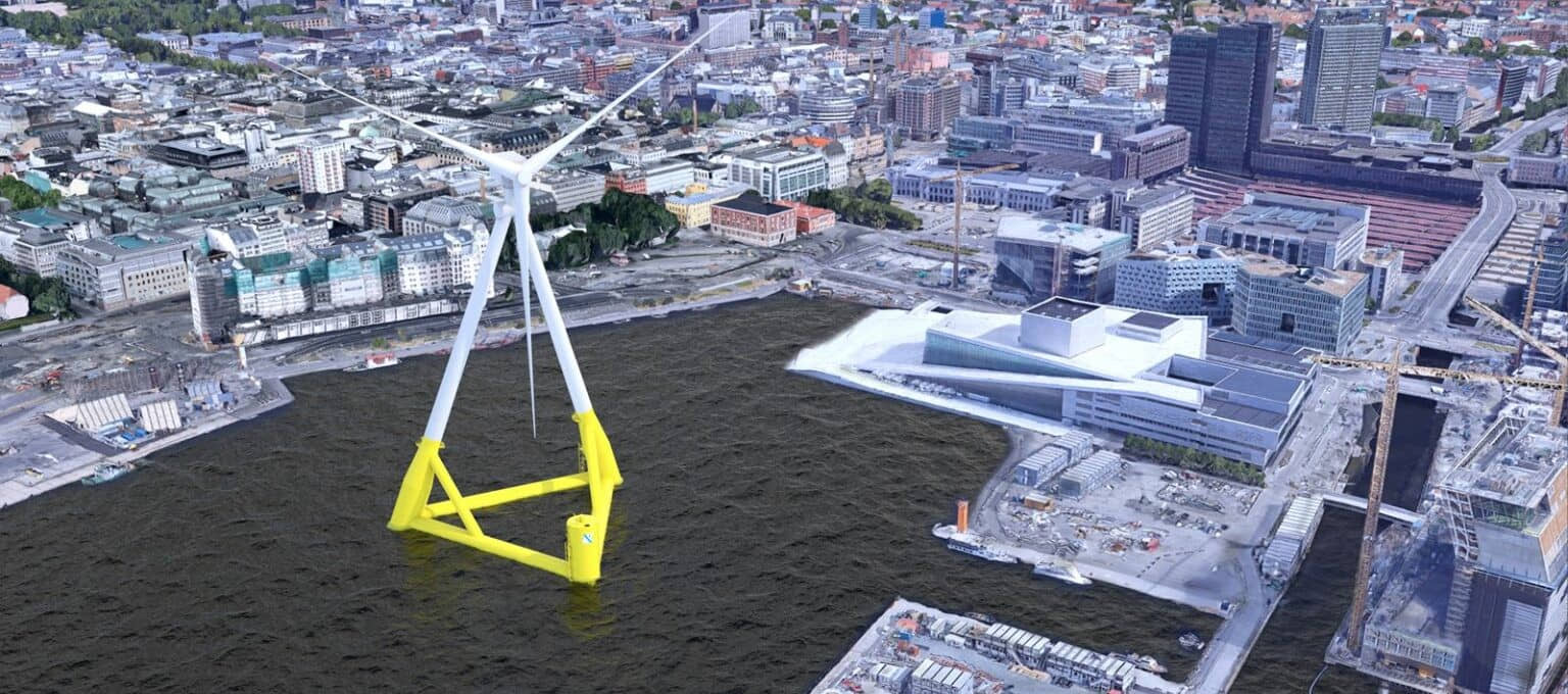 Visualization of Fred. Olsen 1848's BRUNEL floating wind turbine foundation