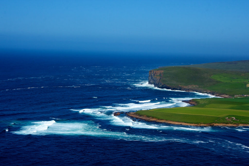 Aerial view of EMEC's Billia Croo wave energy test site (Courtesy of EMEC)