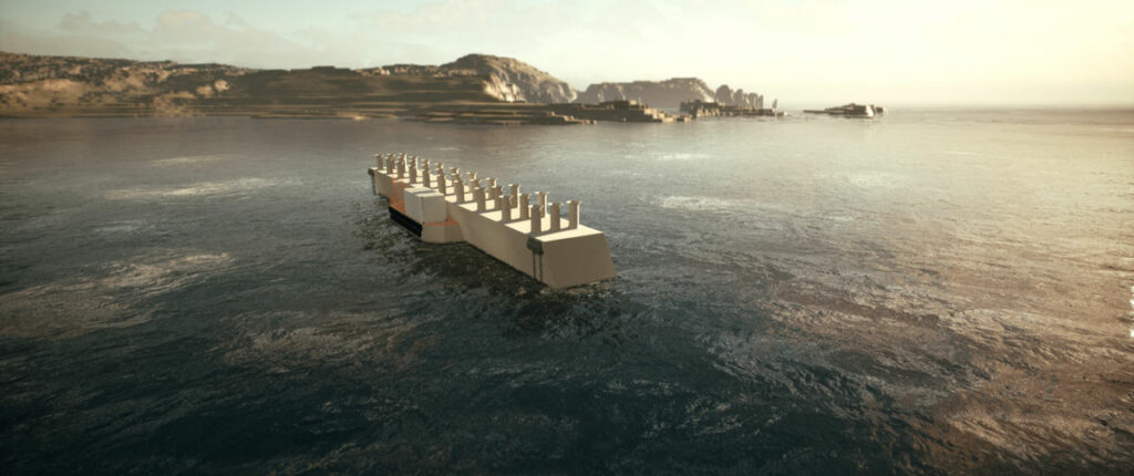 Rendering of Havkraft N-Class wave power plant (Courtesy of Havkraft)