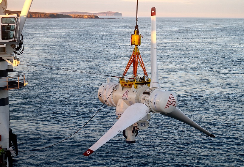 The AR1500 tidal turbine (Courtesy of SIMEC Atlantis)