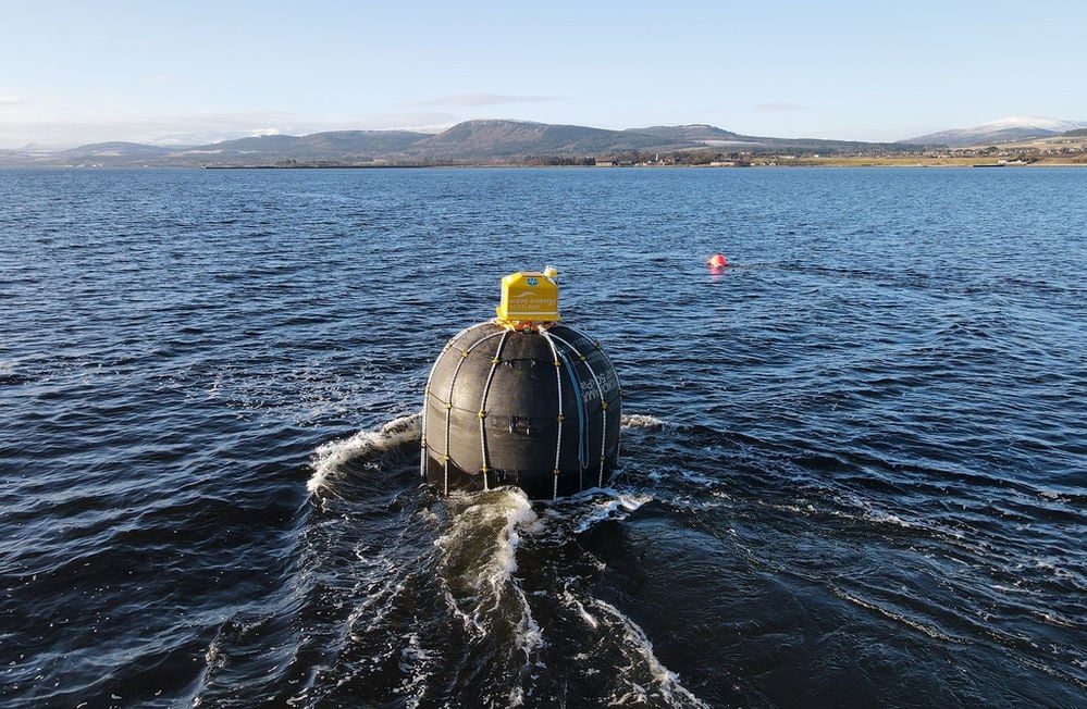 NetBuoy deployed for sea trials in the Cromarty Firth, Scotland (Courtesy of TTI)