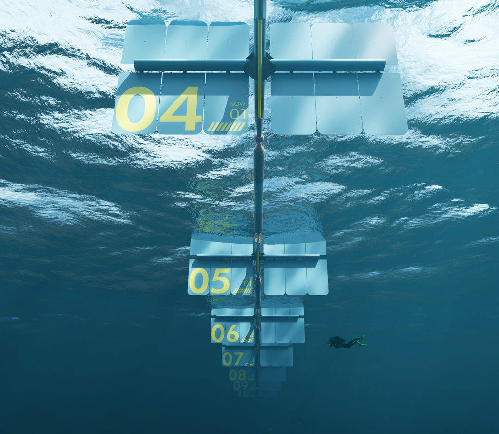 Wavepiston's wave energy technology (Courtesy of Wavepiston)