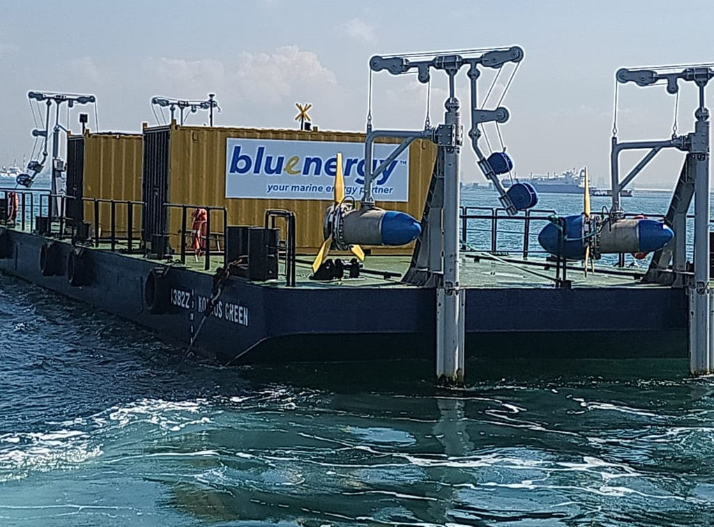 Bluenergy Solutions’ ‘Plug and Play’ platform with tidal energy generation, storage and distribution (Courtesy of Bluenergy Solutions)