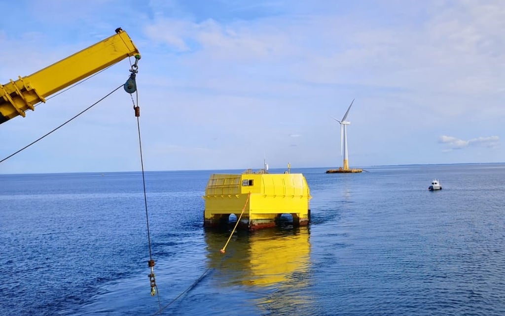 Illustration/Testing of marine energy and offshore wind solutions at SEM-REV test site (Courtesy of Geps Techno)