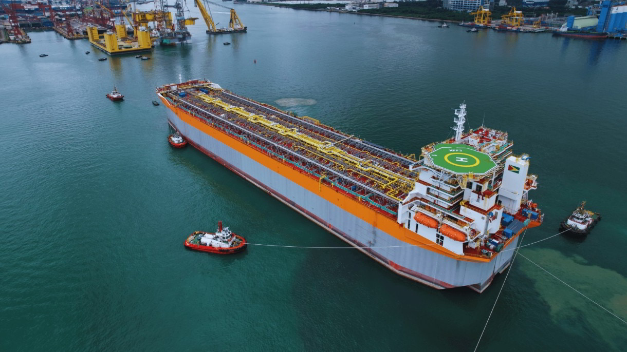 FPSO One Guyana drydocking at Keppel shipyard; Source: SBM Offshore