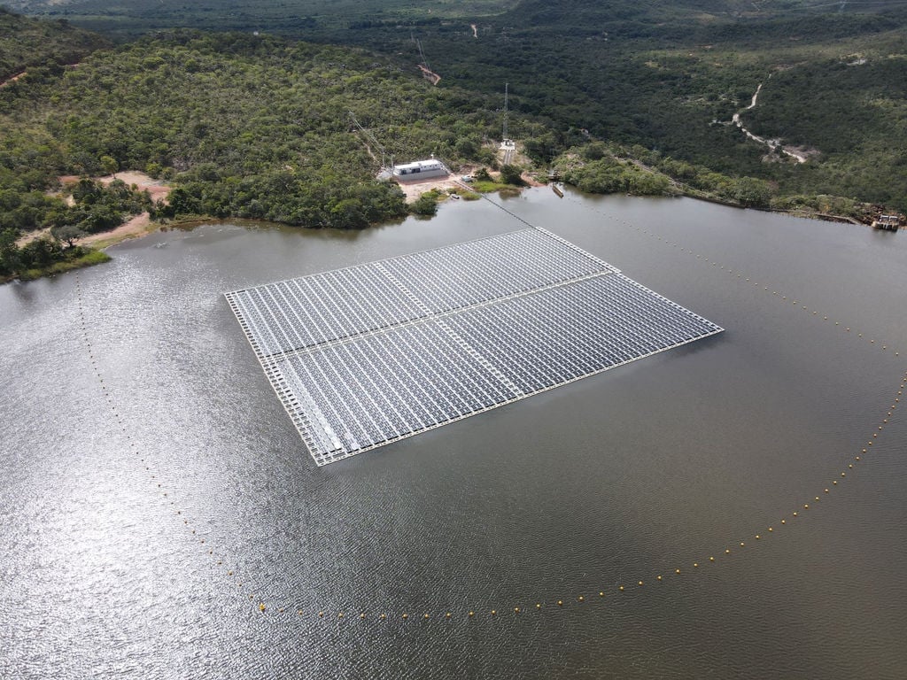 The Veredas Sol e Lares floating solar plant in Brazil (Courtesy of Creral)