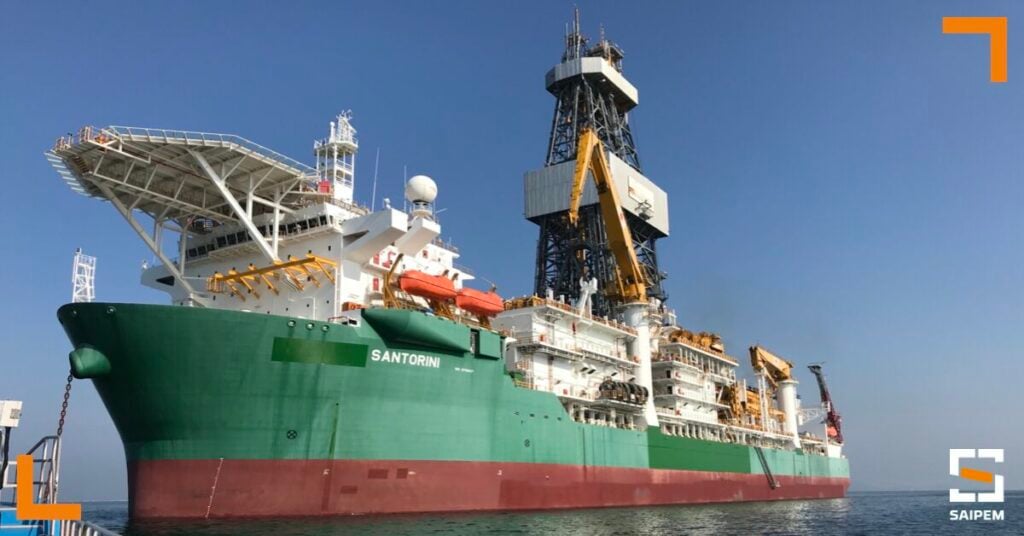 Santorini drillship; Source: Saipem