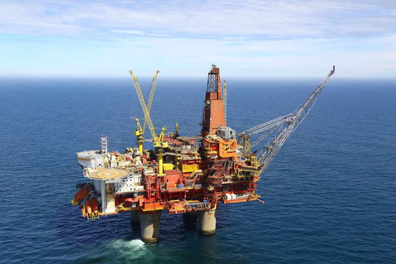 Statfjord B platform in the North Sea; Credit: Rune Meyer Amundsen/Equinor