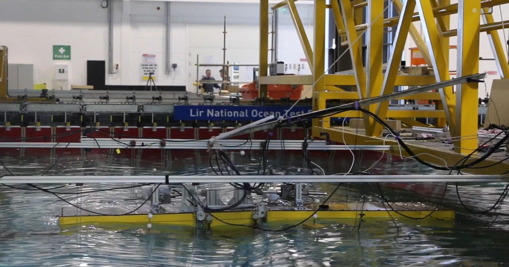 Illustration/Wave energy device testing (Screenshot/Video by Maynooth University COER)