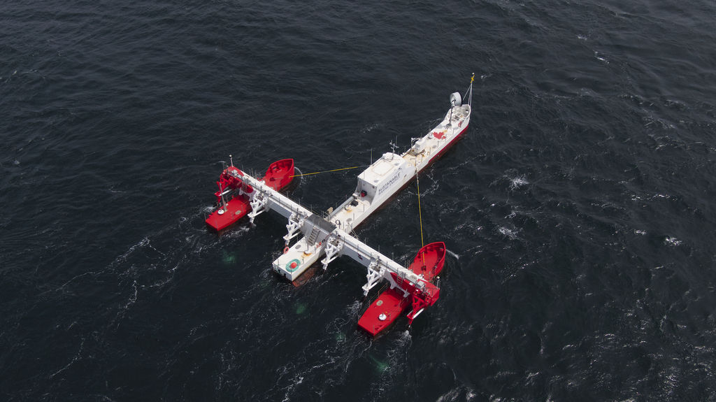 Sustainable Marine's PLAT-I floating tidal energy platform in Nova Scotia (Courtesy of Sustainable Marine)
