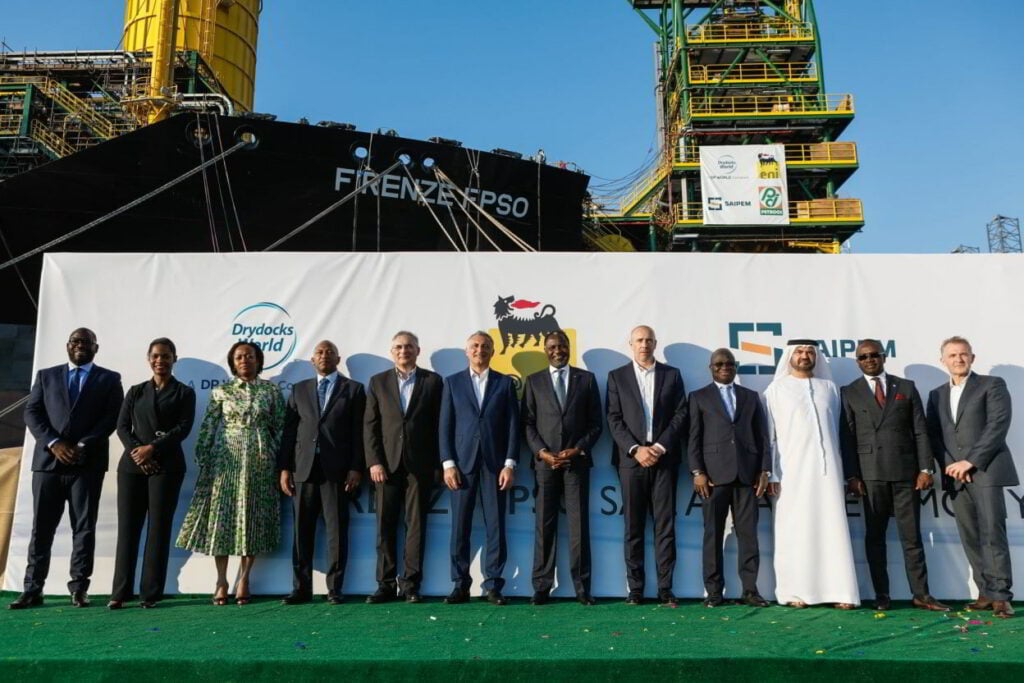Sail away ceremony for FPSO Firenze; Source: Eni