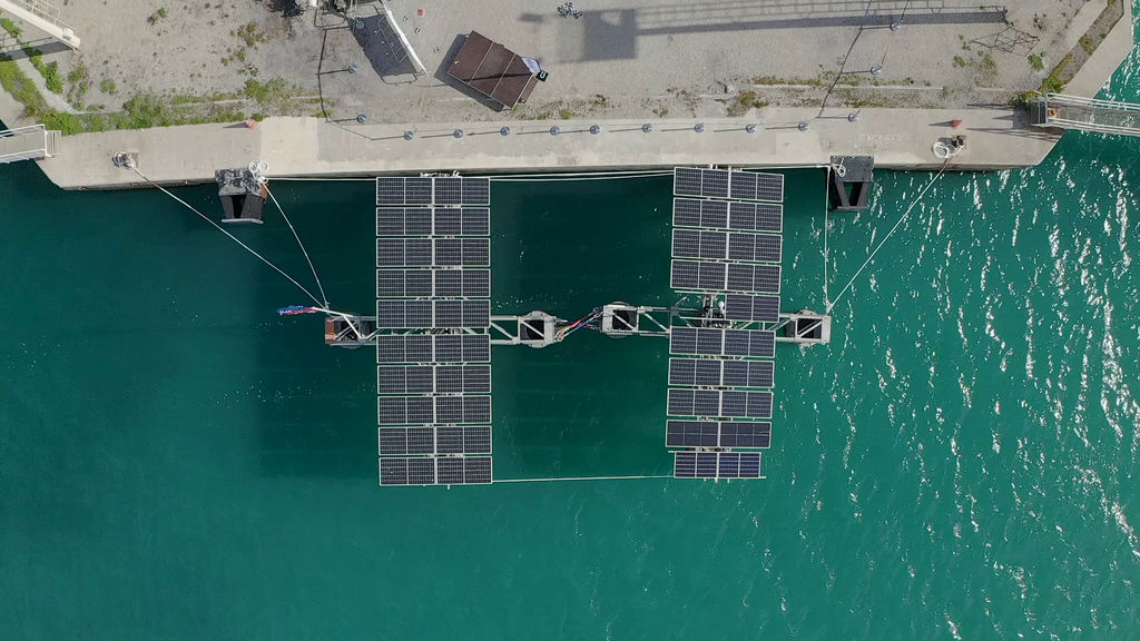SolarinBlue’s offshore solar units launched as part of Sun’Sète project (Courtesy of SolarinBlue)