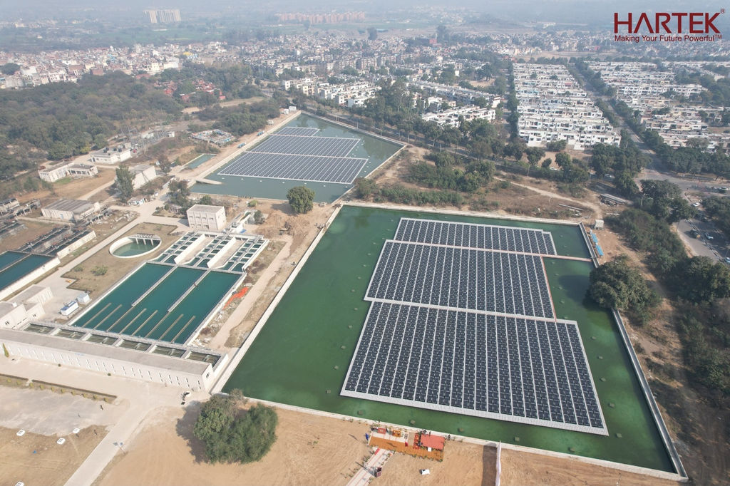 Illustration/North India’s largest 2MW floating solar plant at Water Works, Chandigarh (Courtesy of Hartek Solar)
