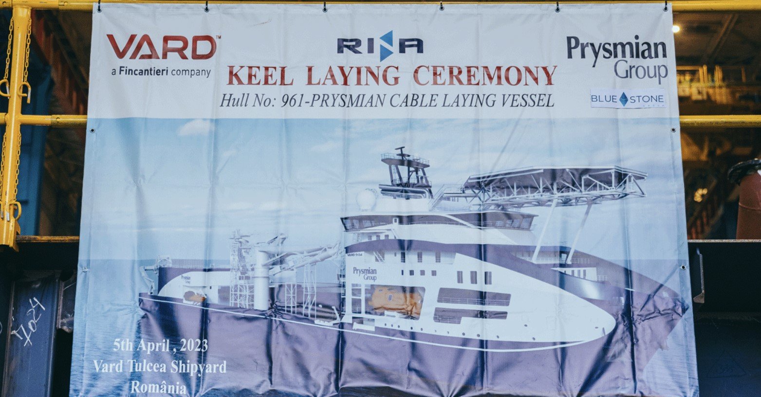 Keel laying held for new Prysmian cable-layer