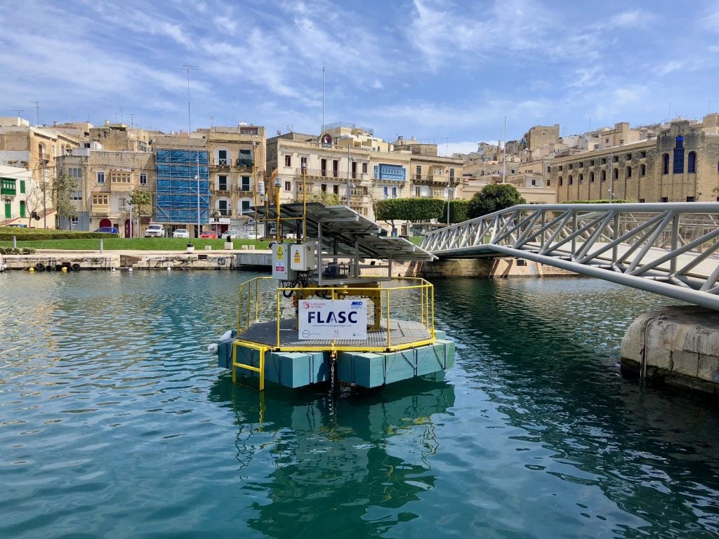 Illustration/FLASC’ floating storage prototype tested in Malta in 2018 (Courtesy of FLASC BV)
