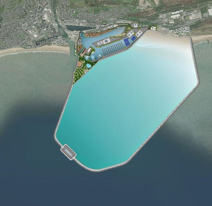 Illustration/Blue Eden tidal lagoon project plan (Courtesy of DST Innovations)