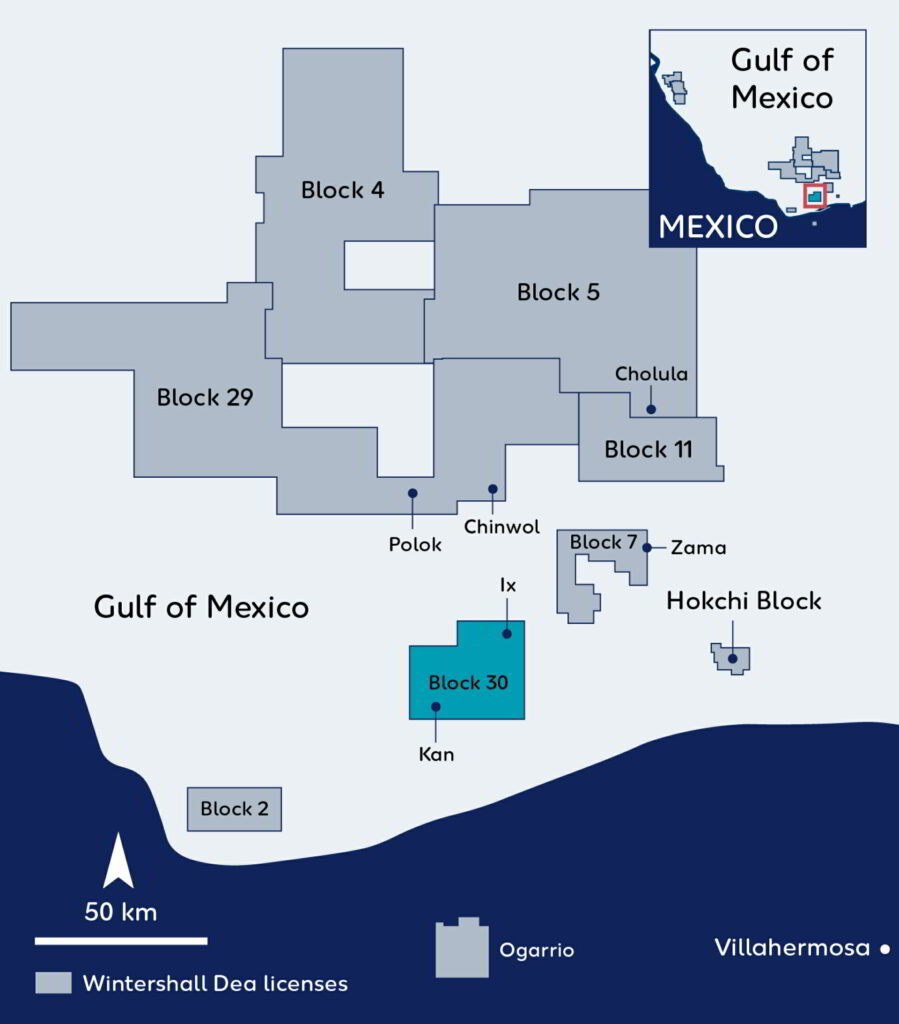 Wintershall Dea's licence portfolio in Mexico's Sureste Basin; Source: Wintershall Dea