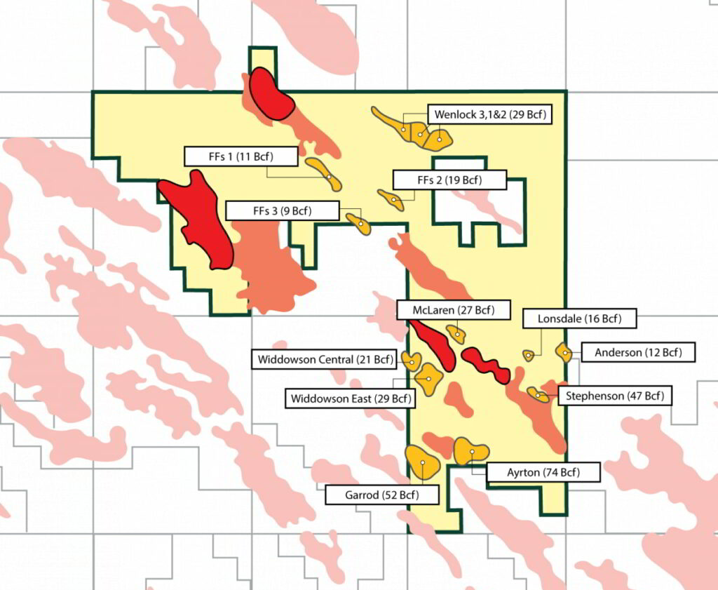 Phase III prospect map with unrisked 2U prospective resources; Source: Hartshead