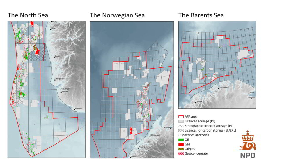 The Norwegian APA rounds offer the best known areas on the Norwegian Shelf, with APA-area expanding as knowledge about the geology in areas on the NCS increases; Source: Norwegian Petroleum Directorate (NPD)