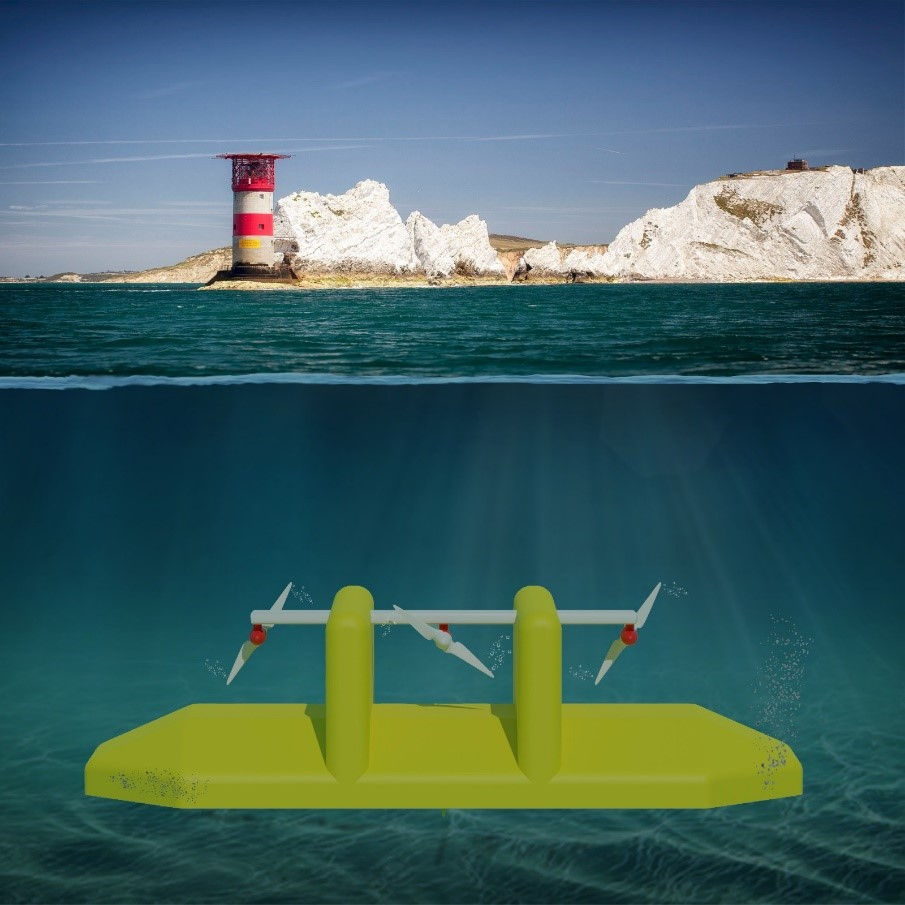 Artist’s impression of QED Naval’s next-gen Subhub-ID tidal platform (Courtesy of QED Naval)