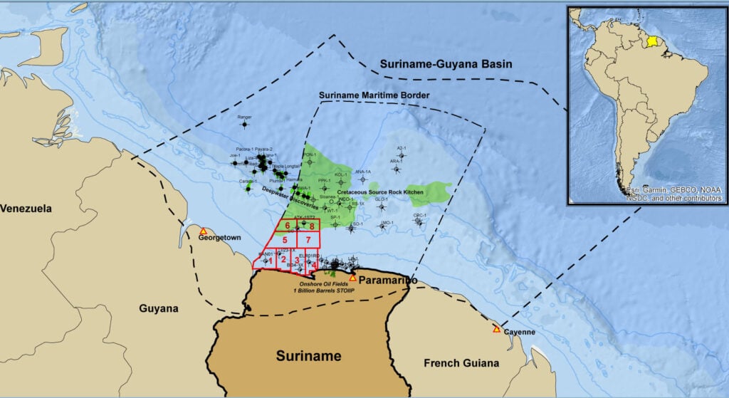 Blocks offshore Suriname; Source: Staatsolie