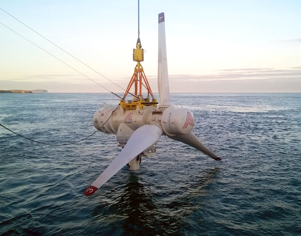 Illustration/The AR1500 tidal energy turbine (Courtesy of SIMEC Atlantis Energy)