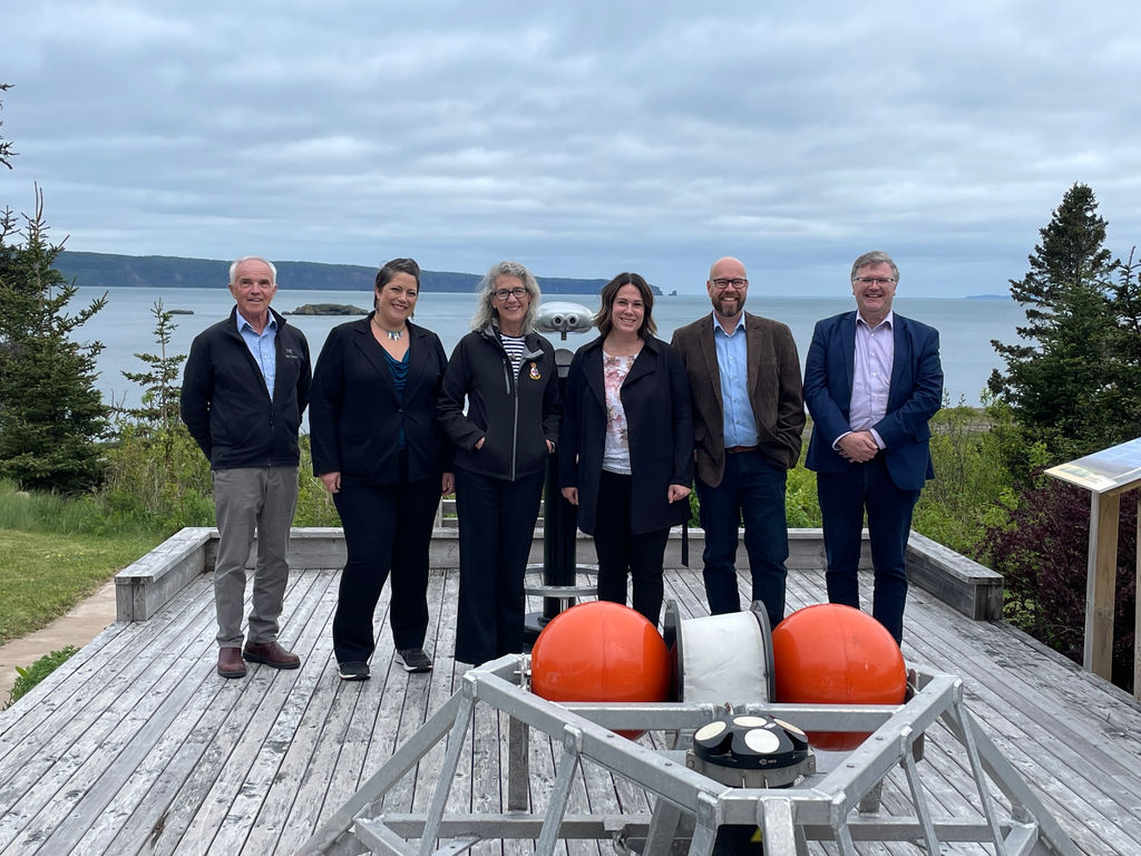 Joyce Murray during her visit to the FORCE tidal energy test center (Courtesy of FORCE)