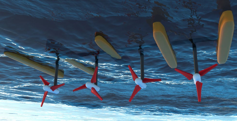 Illustration/A potential design for future scalable tidal stream energy systems (Courtesy of Oxford University/Credit: Zilic de Arcos, DPhil thesis, 2021.)