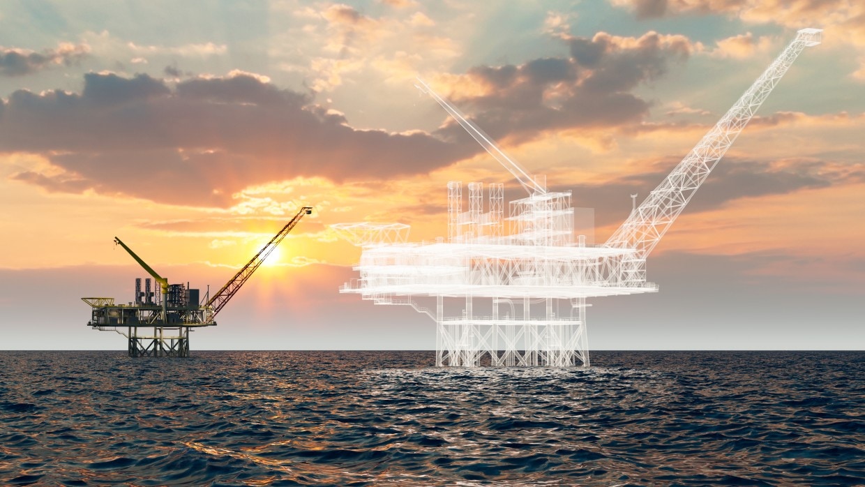 Neptun Deep - offshore platform simulation; Credit: OMV Petrom