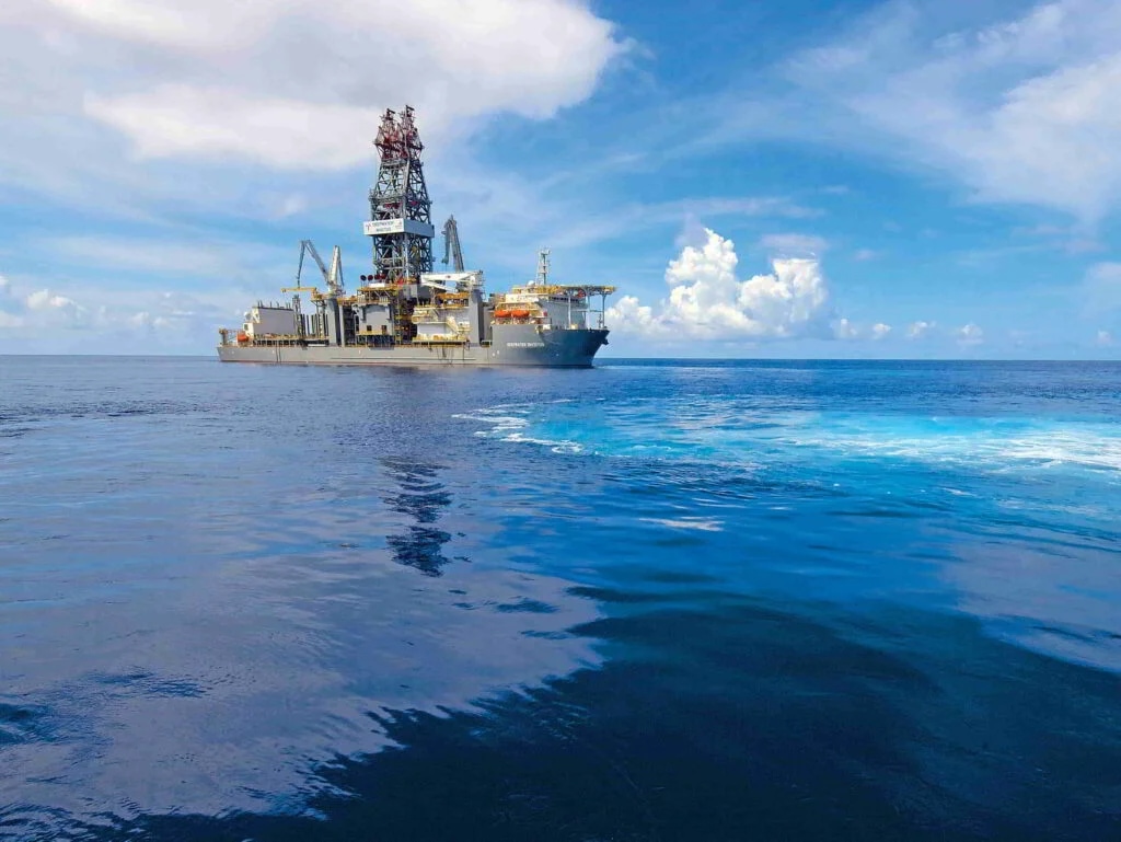 Transocean's Deepwater Invictus drillship; Source: BHP (now Woodside)