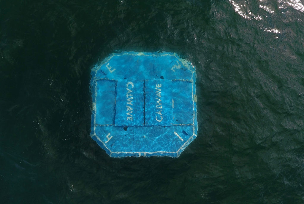 Illustration/The submerged CalWave x1 wave energy device (Courtesy of CalWave Power Technologies)