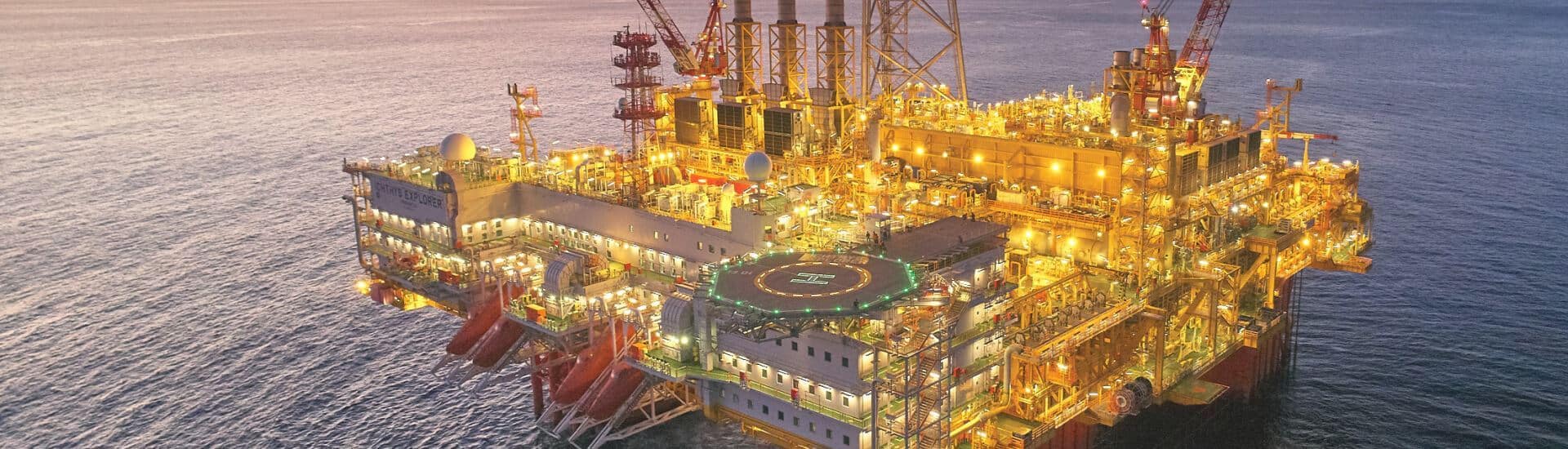 Ichthys Explorer LNG offshore central processing facility; Source: Inpex