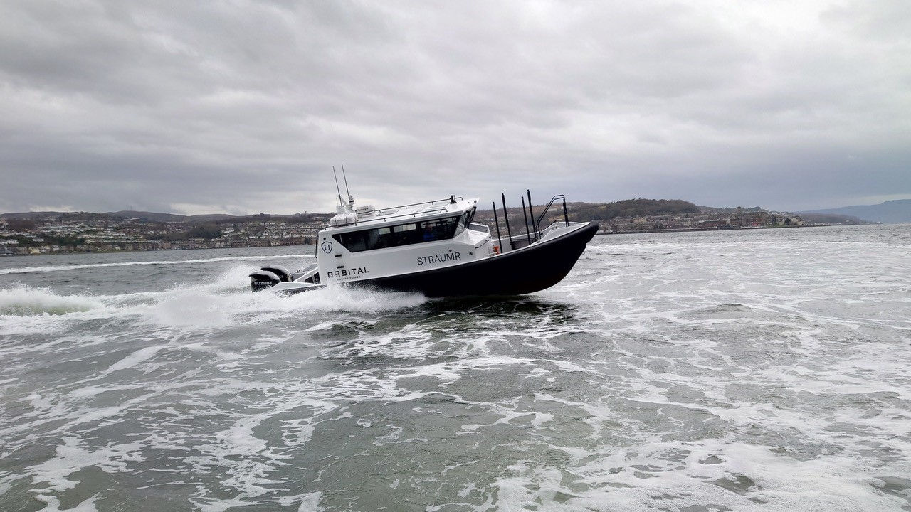 ExoTechnologies' workboat for Orbital Marine Power (Courtesy of ExoTechnologies)