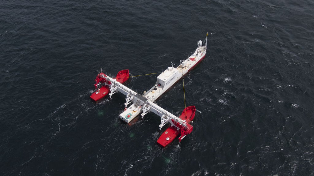 Sustainable Marine's PLAT-I floating tidal energy platform in Nova Scotia (Courtesy of Sustainable Marine)