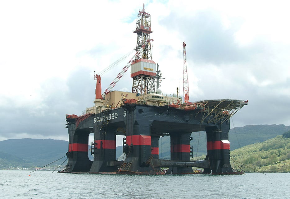 Scarabeo 5 semi-submersible drilling rig; Source: Saipem