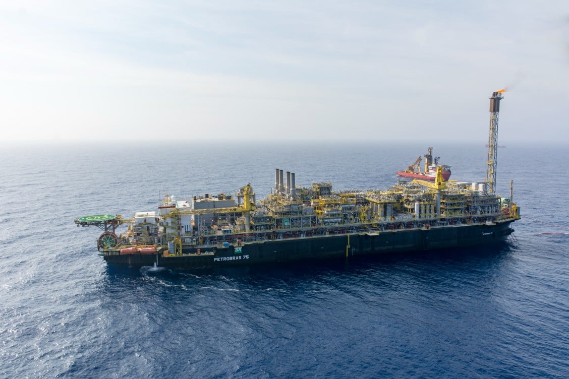 P-75 operates in the Búzios field, in the pre-salt of the Santos Basin; Source: Petrobras