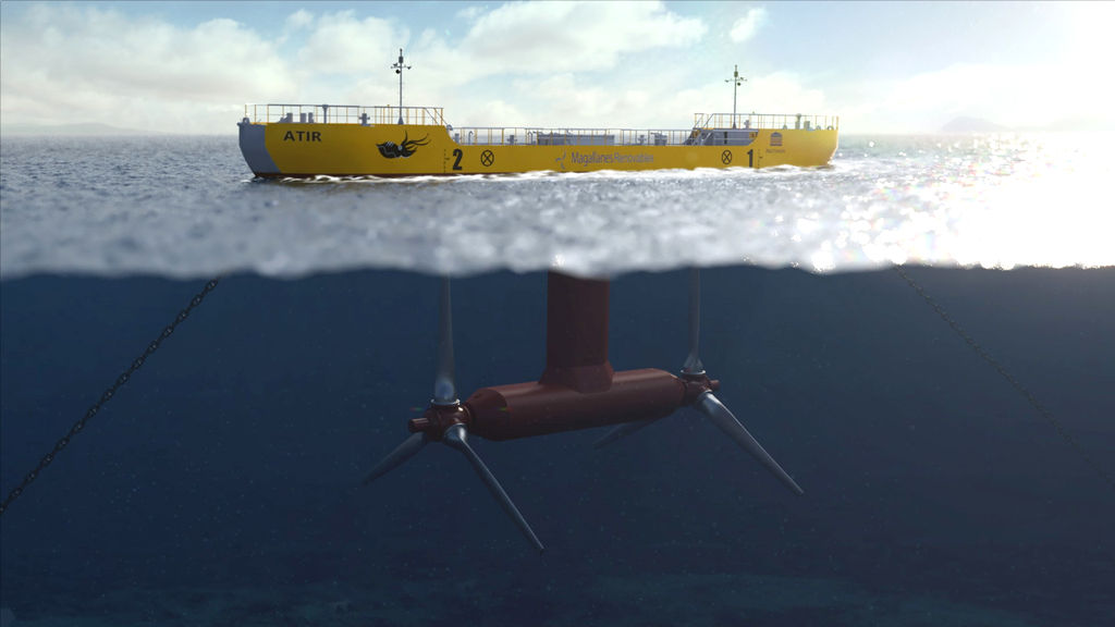 Illustration/Magallanes Renovables’ tidal energy platform (Courtesy of Magallanes Renovables)