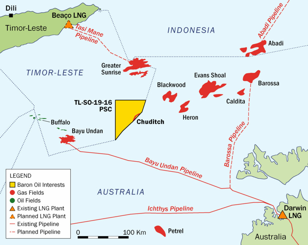 Timor-Leste regional map; Source: Baron Oil