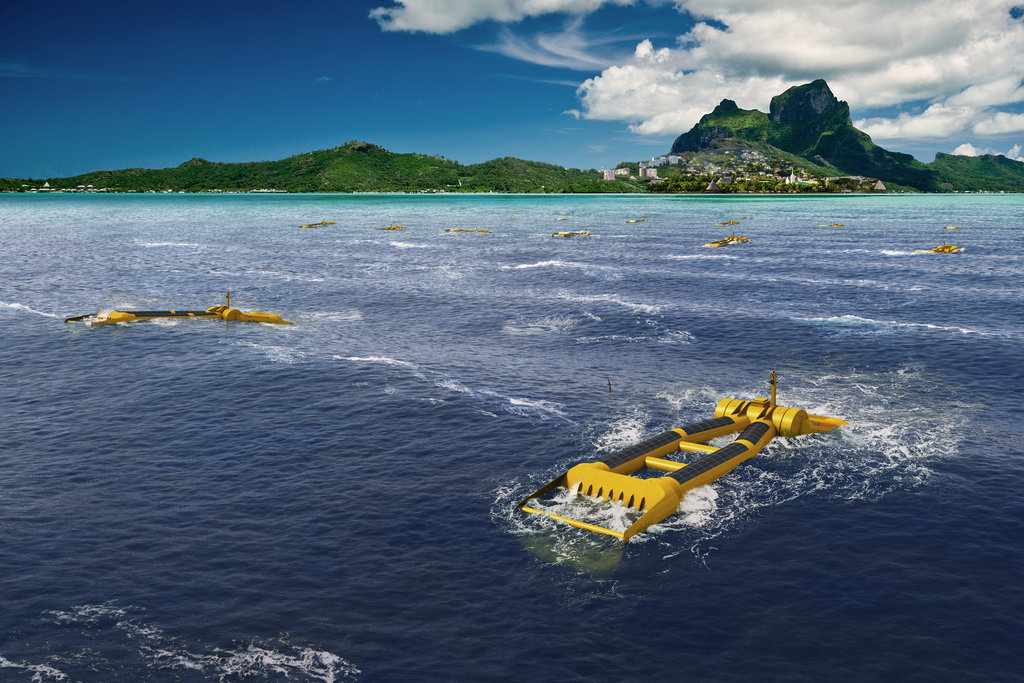 Blue Horizon 250 wave energy array concept (Courtesy of Mocean Energy)